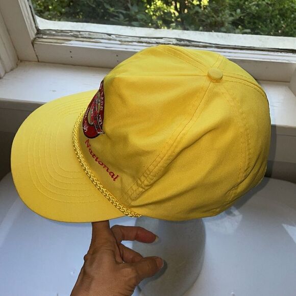 Vtg 1994 Winter National ‘55 ‘56 ‘57 Classic Chevy International yellow cap - Picture 5 of 9